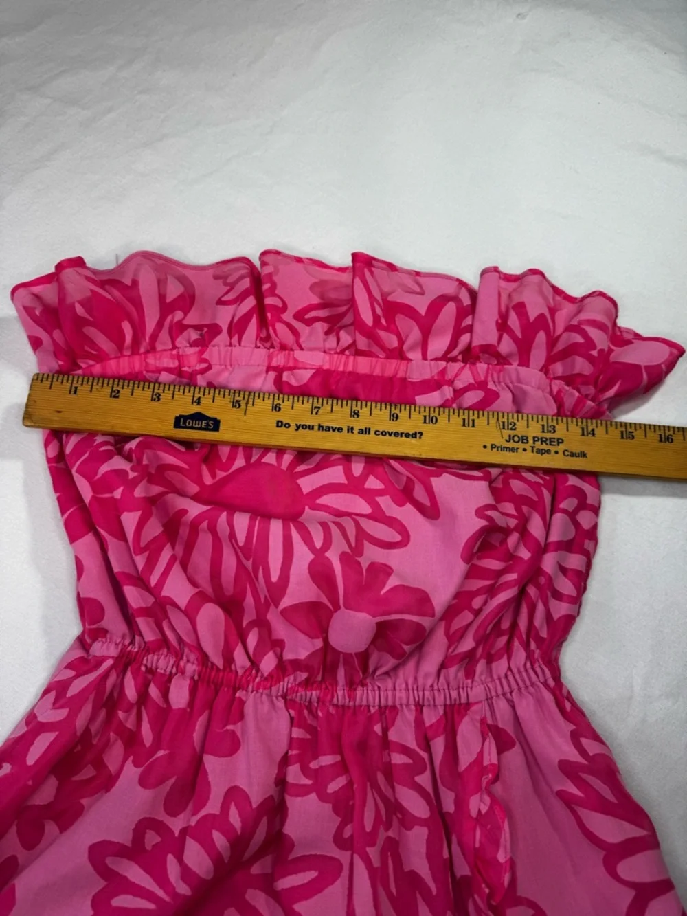 Lilly Pulitzer Petula Strapless Ruffle Floral Mini Dress M - Picture 6 of 11